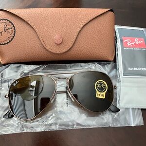 Ray-Ban Brown RB3025 58mm Aviator Sunglasses authentic NEW IN BOX